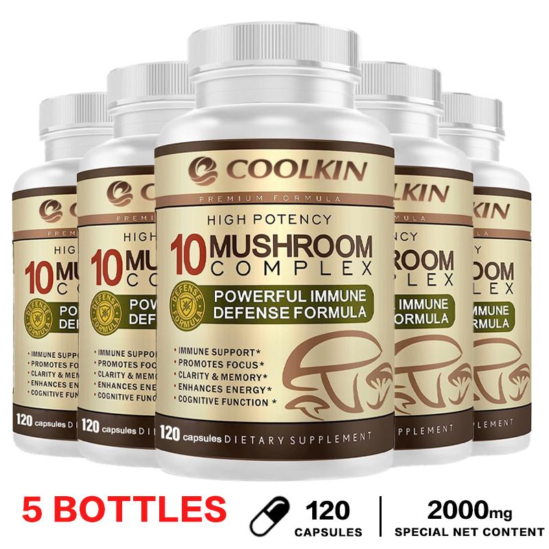 Coolkin - 10 Mushroom Complex Dietary Supplement - Brain Health
