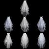 Accessories Two Layer Photo Veil Short Simple Women's Tulle Wedding Veil With Comb Bridal Veil