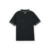 MLB Womens Monogram PQ T-Shirts New York Yankees Button Pocket Striped Short Sleeve Women T-Shirts Black 3FPQM0433-50BKS