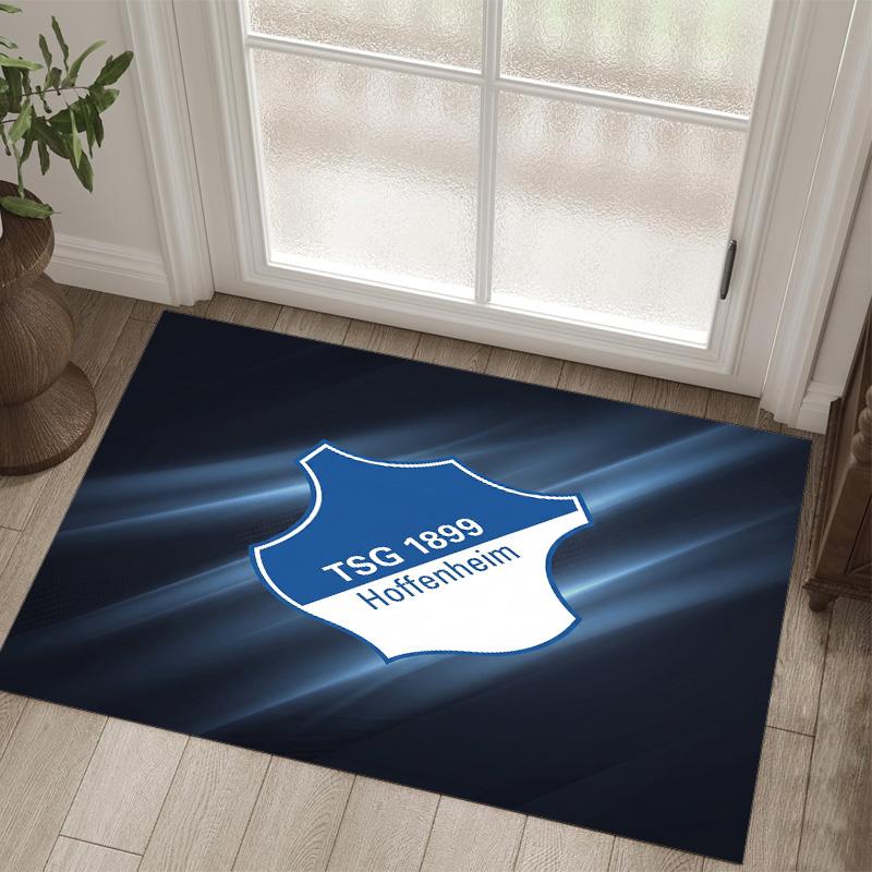 TSG Hoffenheim FC Design Crystal Velvet Carpet Cozy Non?Slip Printed Rug For Bedroom Living Room Entrance