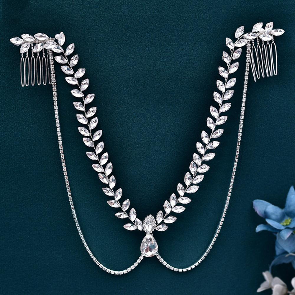 Exquisite Bride Forehead Head Chain Shining Woman Headwear Pageant Tiara  Dance Party