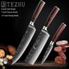 Japanese Chef Knife Set 3pcs Damascus Steel Pattern Kitchen Knives Sets Cleaver Paring Santoku Slicing Utility Knife