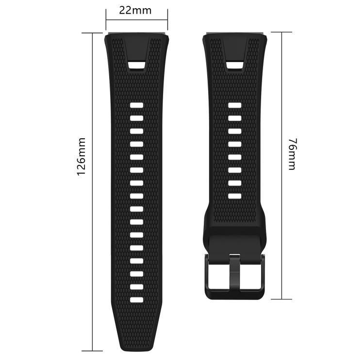 Woven Texture Solid Color Silicone Watch Band for Huawei Watch GT7 Pro / GT6 Pro 46mm, Adjustable Replacement Wrist Strap, Strap Only