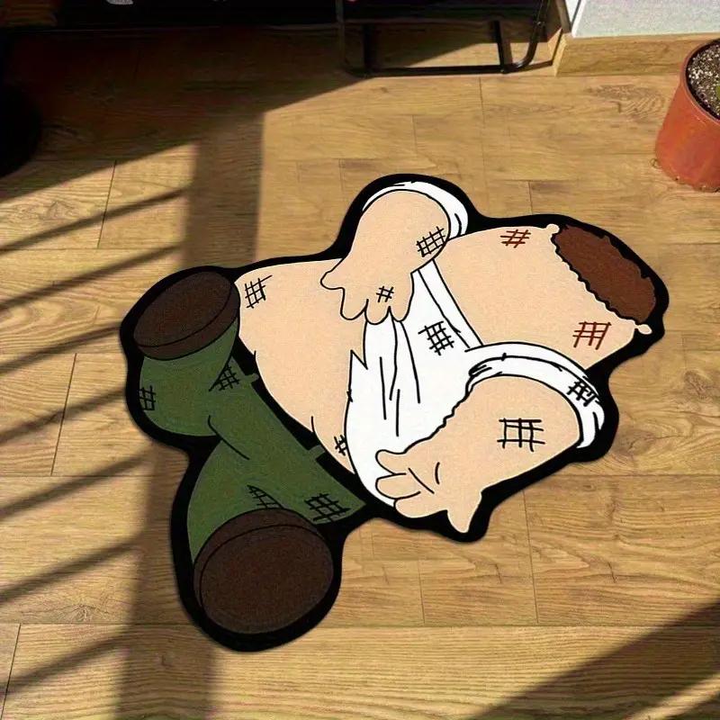 Cartoon Characters Pattern Rug Irregular Bedroom Carpet Soft Fluffy Plush Bedside Carpets Home Decoration Non-slip Floor Mat