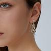 Корейские серьги-подвески в виде рождественской елки с цирконами, стразами и хрустальной звездой, подарок