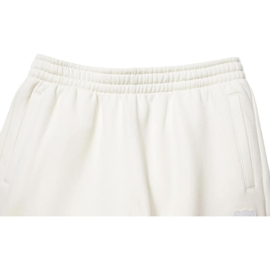 Li Ning Pixar Fuzzy Carnival Toy Story Series Logo Print Fleece Warm Loose Straight Leg Sports Pants Women Pants White AKLSE58-2