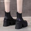 Women Platform Ankle Boots High Heels Leather Shoes Designer Chunky Fad Motorcycle Bootas 2024 Trend Winter Goth Botas De Mujer