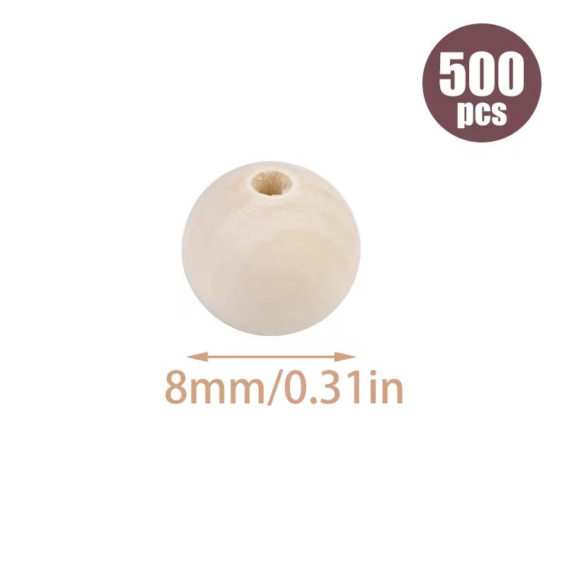 Fenrry 30-500 шт. 8-22 мм натуральные деревянные бусины круглые разделительные бусины россыпью для изготовления ювелирных изделий своими руками поделки аксессуары ручной работы