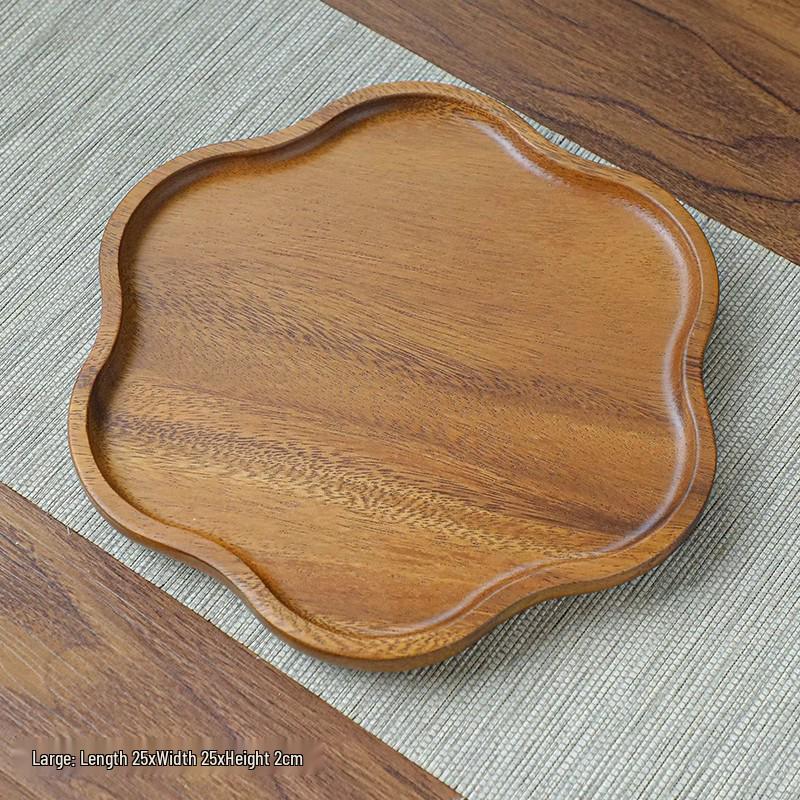 Универсальный поднос из японского ореха – Идеально подходит для подачи чая, фруктов или пиццы в отелях