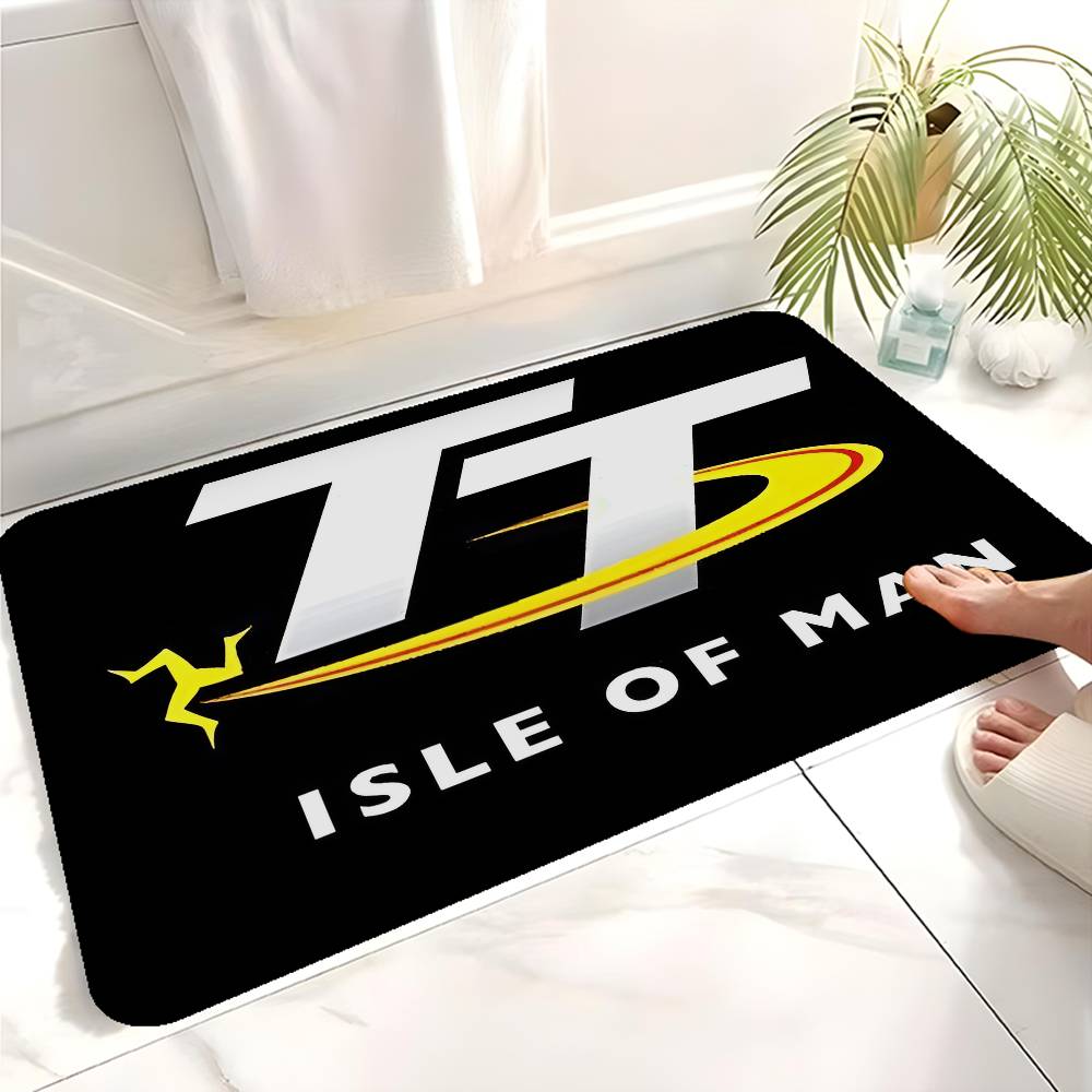 Motorcycle I-Isle Of Man TT Room Mats Anti-slip Absorb Water Long Strip Cushion Bedroon Mat Household Carpets