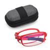 TR90 Folding Reading Glasses with Zipper Case Unisex Portable Lightweight Presbyopic Eyeglasses Readers Eyewear +1.0x ~ 4.0x