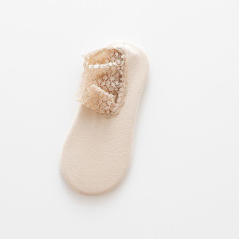 Lace Ankle Socks Non-slip Floor Socks Women's Autumn Winter Thickened Warm Fleece Socks