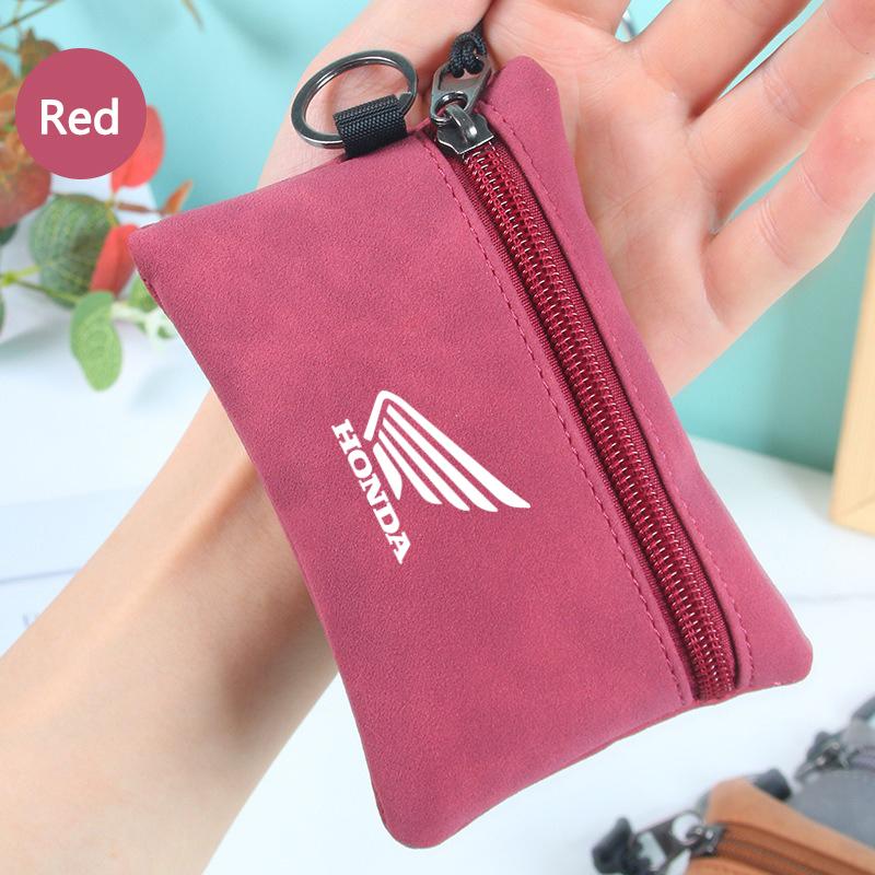 BNNU7 Leather Car Key Cover Purse Storage Bag Keychain Accessories For Honda Hornet 600 250 CB500X NC750X PCV Forza 125 CB650R CBR 954
