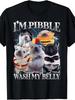 Funny Pibble Dog Meme T-Shirt for Belly Washing Round Neck, Soft Knitted Fabric, Print Design, Suita