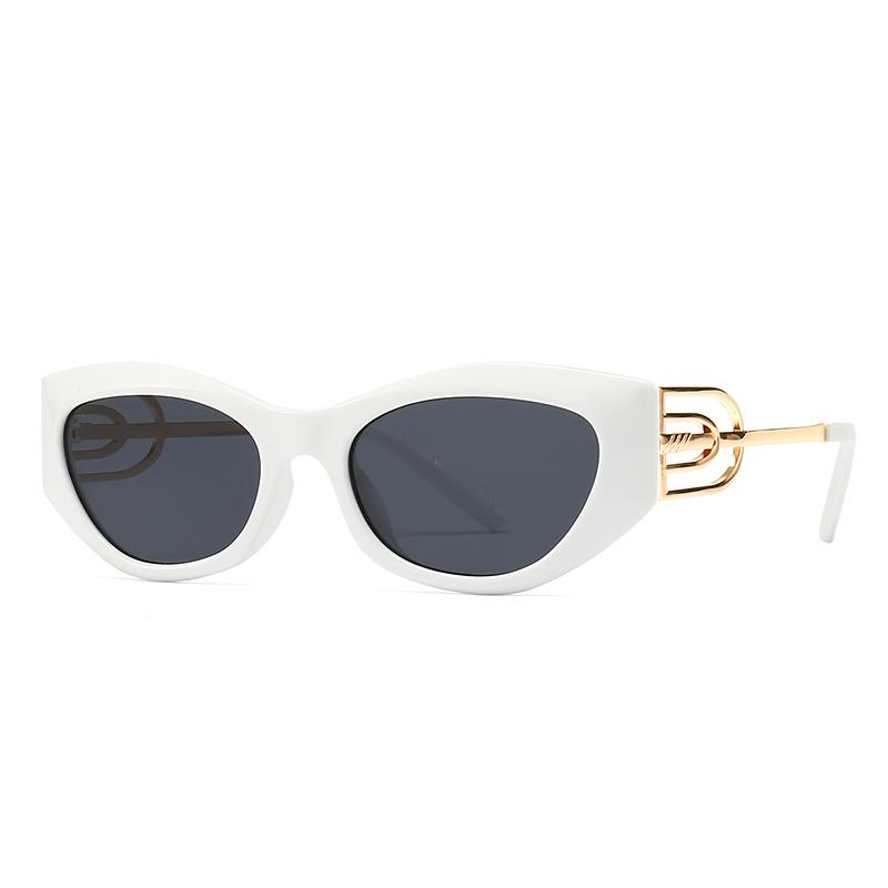 Specially Designed For Angular Cat-Eye Sunglasses Modern Retro Temples With Jumping Shape Decorative Sunglasses Lh