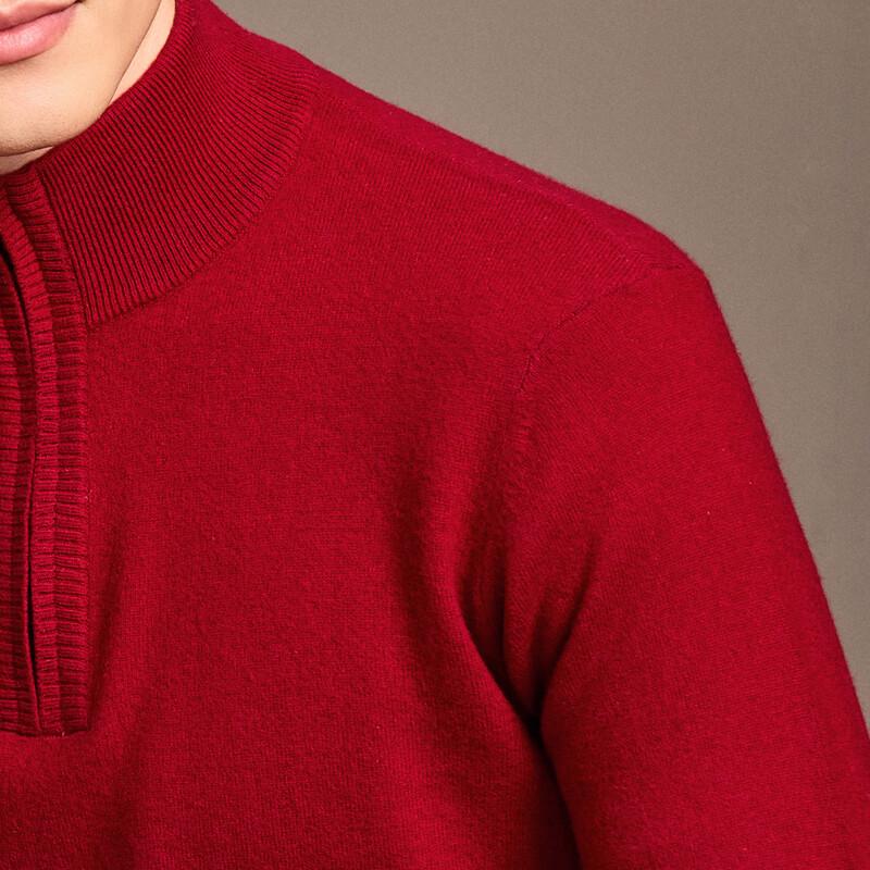 Men's Cashmere Wool Half-Zip Pullover Sweater