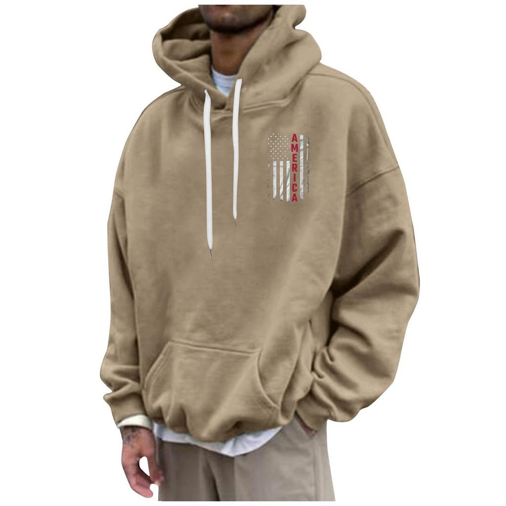 Men's Loose Printed Hooded Sweatshirt Men's Casual Fashion Sports Sweatshirt