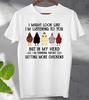 I Might Look Like Listening Chickens T Shirt  Poster  Unisex Men's Ladies Top