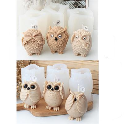 3D Мультяшная Сова Силиконовая Форма DIY Милое Животное Ароматическая Свеча Форма Гипс Рукоделие Украшение Мыло Кубик Льда Форма для Выпечки