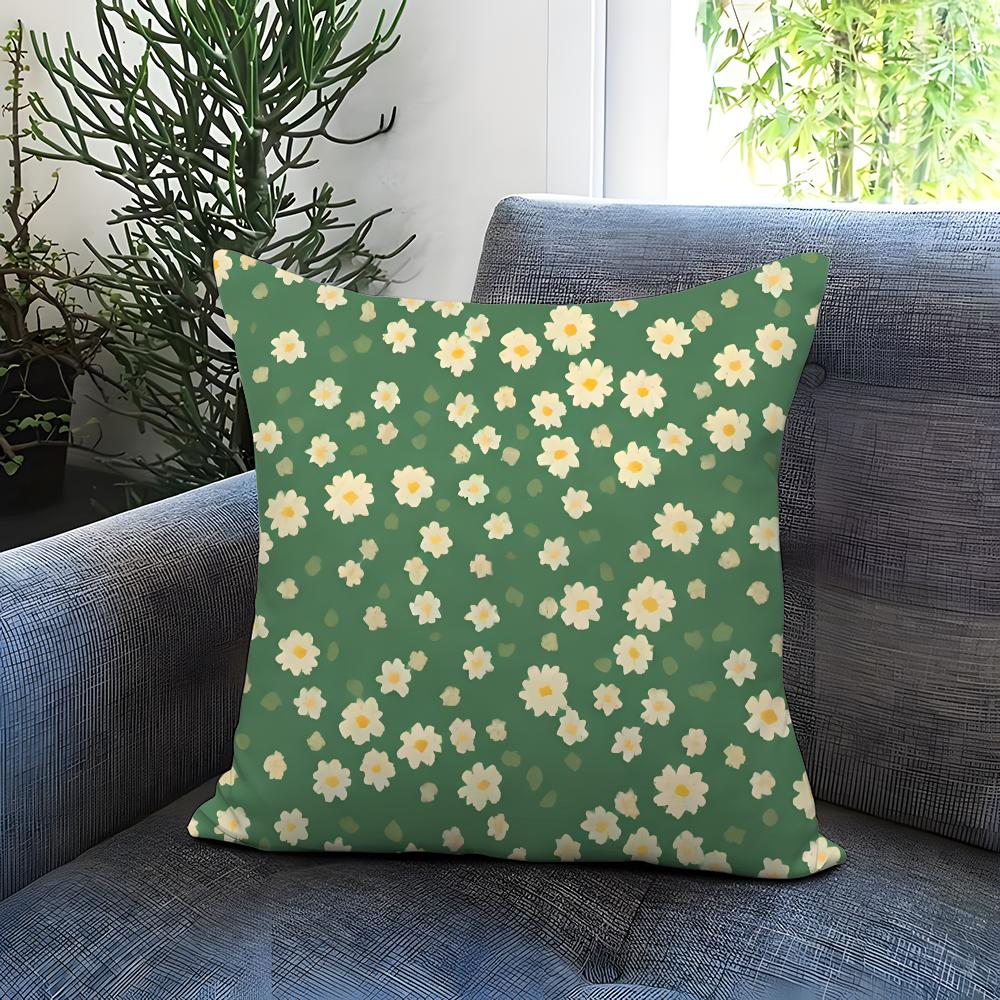 Floral pattern Cushion Cover Comfortable Reversible Pillow Cover Ideal for Car Sofa Bedroom Beyond