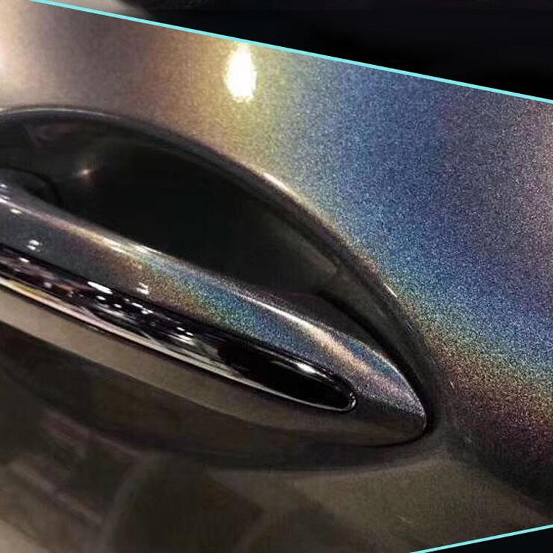18m X 1.52m Holographic Rainbow Laser Silver Vinyl Wrap Roll Decals for Car Whole Body Wrapping, Car Styling Sticker Glossy Film