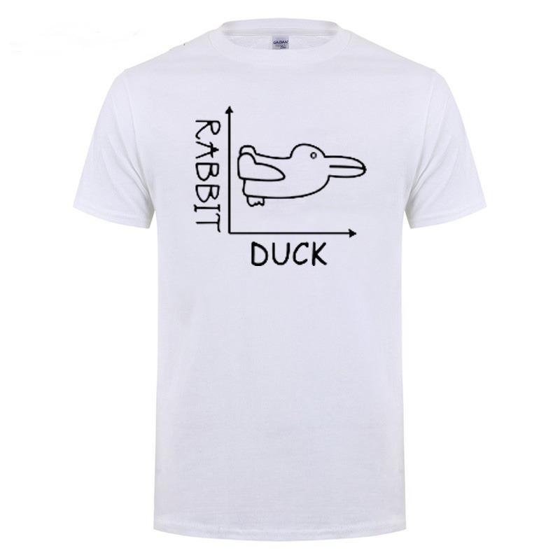 Duck Rabbit Fun Math T Shirt Fathers Day Present Birthday Gift For Unisexs And Unisexs Funny Adult Summer Tshirt