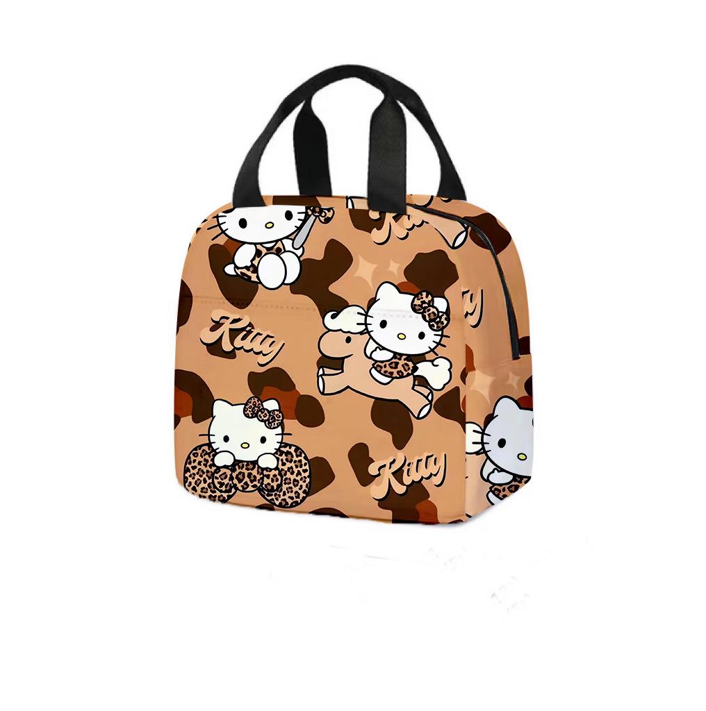 Hello Kitty Портативная сумка для еды Мультяшная сумка для бенто Термосумка для ланча с сумкой для хранения риса Портативная
