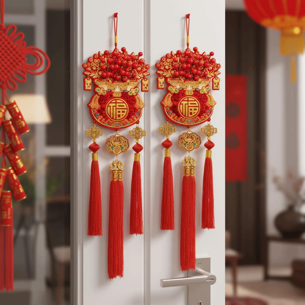 Lucky Bag Shape Chinese New Year Decoration Traditional Creative Spring Festival Pendants Exquisite Three-dimensional