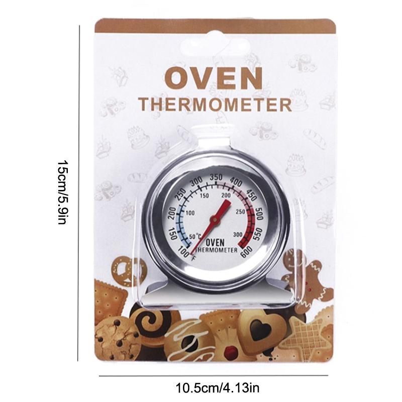 Stainless Steel Oven Thermometer Large Dial Baking Bbq Cooking Meat Food Temperature Measurement Hang Stand Kitchen Supplies