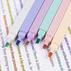 6 Pieces/set Pastel Highlighters Kawaii Stationery Coloured Markers School Supplies Student Markers Highlighters Japanese Stationery Watercolour Pens