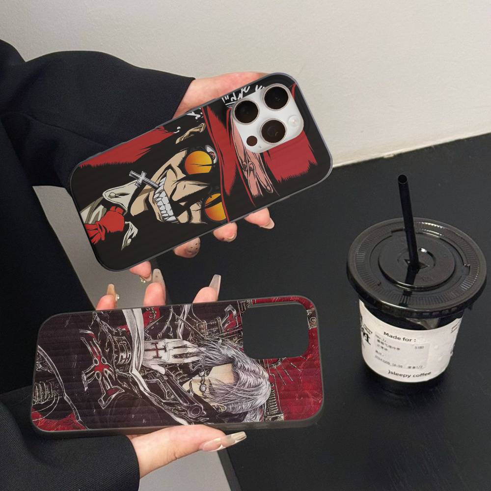 Хоррор Аниме Hellsing Для IPhone 17 16 15 Plus Pro Max 12 14 Plus 11 13 Волна Гофрированная Полоса Чехол для Телефона