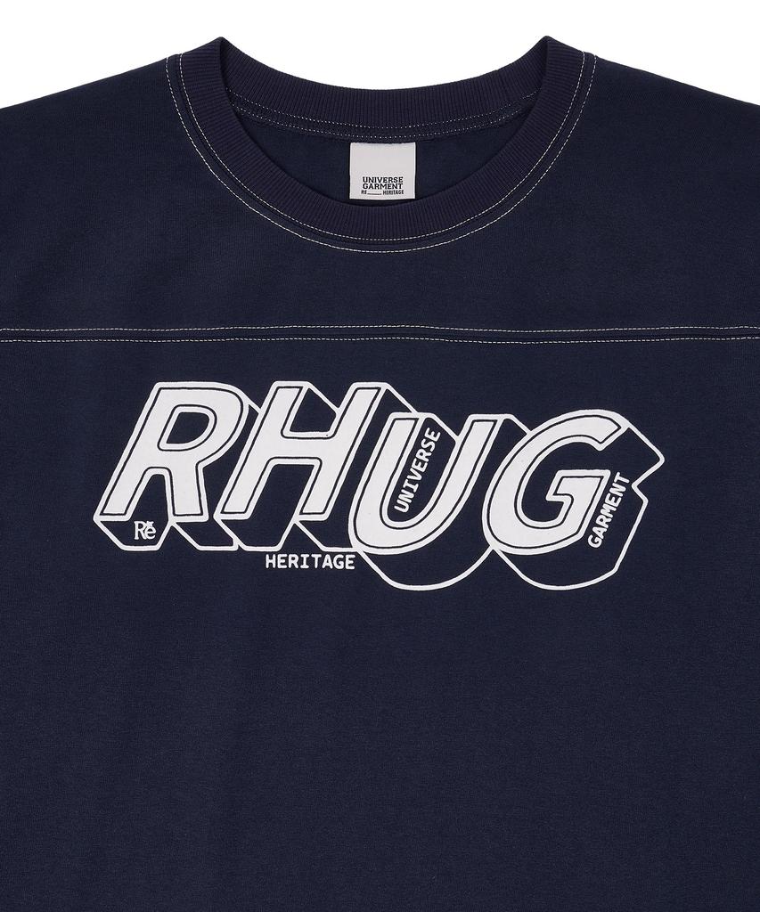 UNIVERSE GARMENT Футболка с длинным рукавом с принтом Rhug_Темно-синий