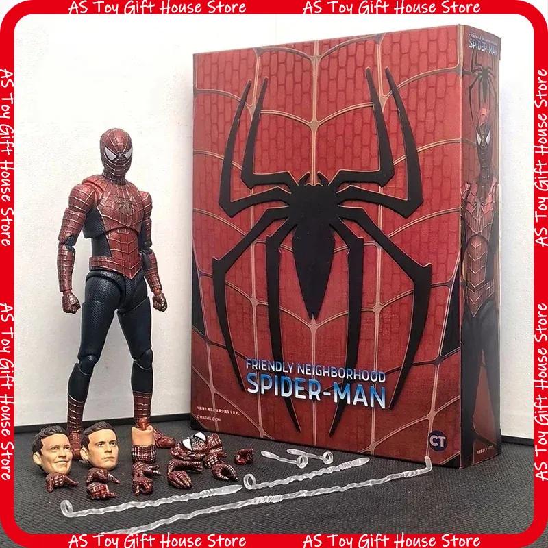 Игрушки 14 см Фигурка Человека-паука - Версия Питера Тоби Магуайра Аниме Shf Подвижные Суставы Модель Кукла Коллекционная Подарок