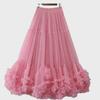 2024 European & American Summer Fashion: Women's Lace Mesh Puffy Skirt with Large Swing