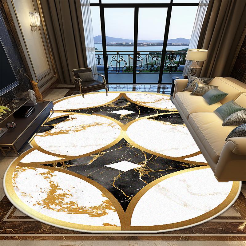 Ковер для гостиной в европейском стиле неправильной формы, роскошное украшение, мягкие большие ковры для спальни, офисный нескользящий складной коврик для пола