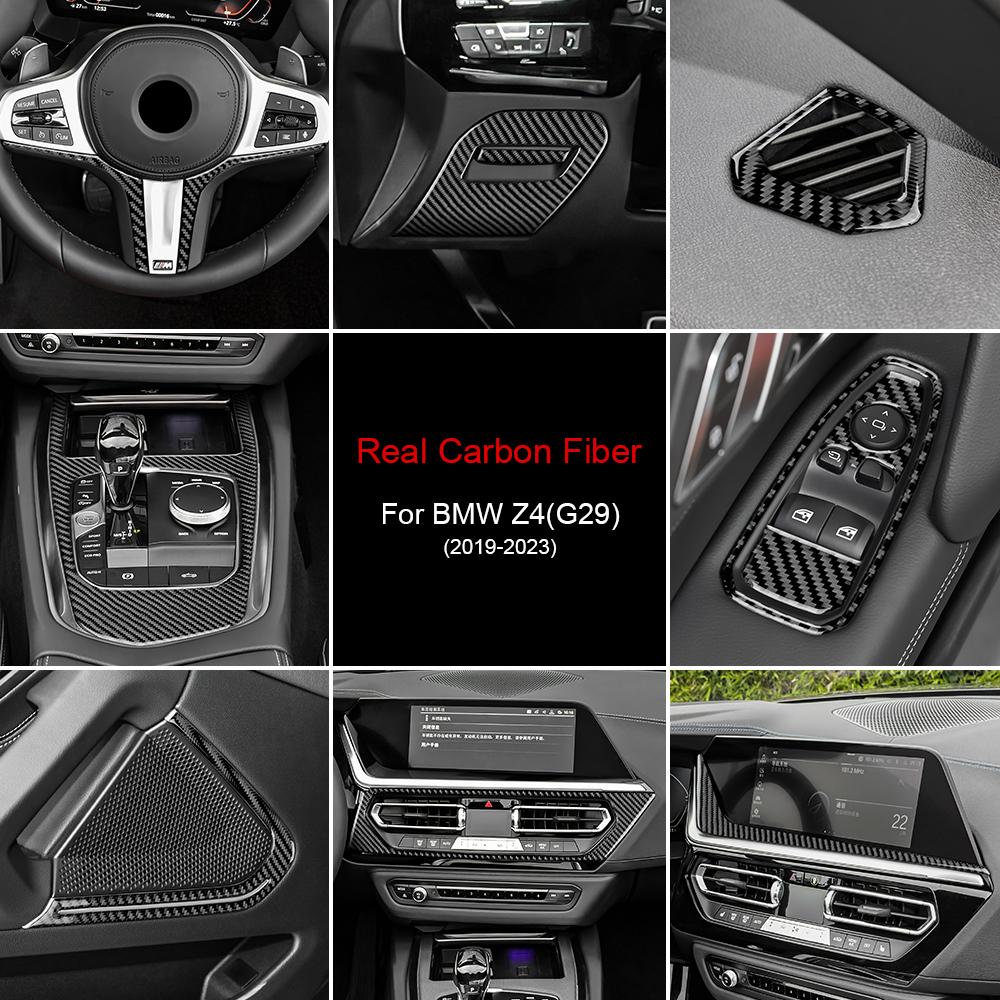 Carbon Fiber Switch Cover Trim for BMW Z4 G29 2019-2023 Interior Accessories