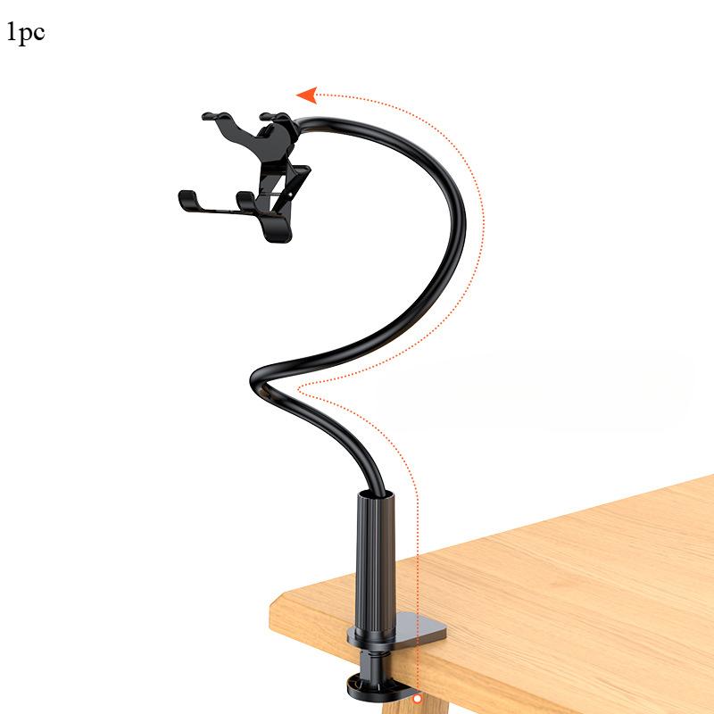 1Pc Lazy Bedside Desktop Mobile Phone Clamp Bracket Flexible Long Arm Gooseneck Lazy Person Bracket with Handle Overhead Live Bracket