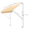 Retractable Awning, Manual, 300 x 150 x 170-280 cm, Crank, Orange