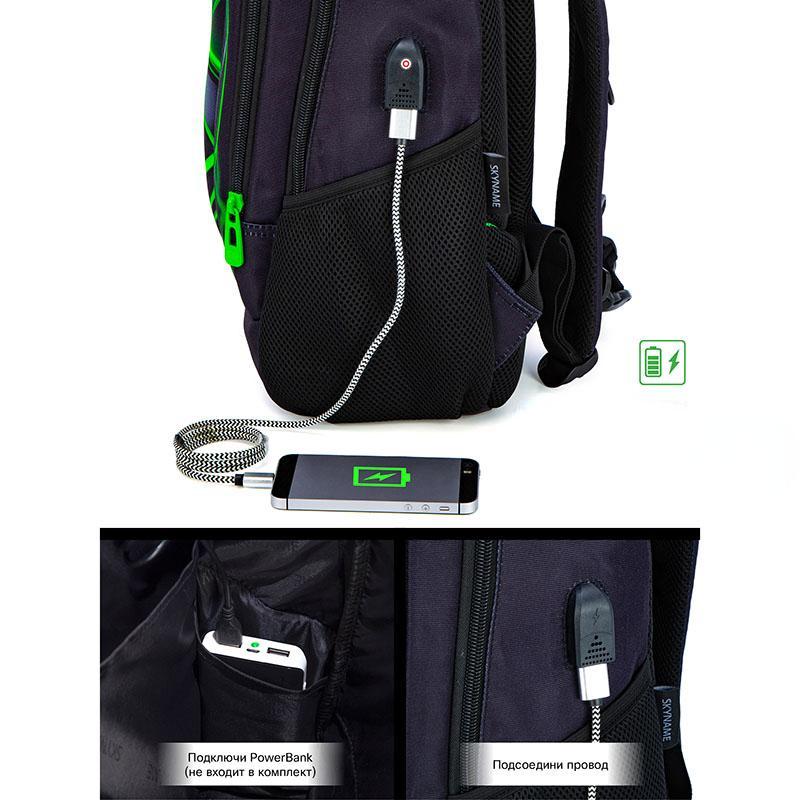 Ортопедическая школьная сумка для мальчиков, 3D футбольные рюкзаки, студенческая многофункциональная сумка с зарядкой через USB, сумка для книг для подростков