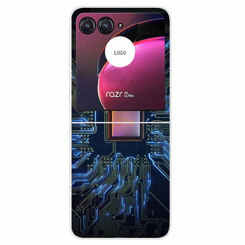 Для Moto Razr40 Ultra Чехол Пластиковый Жесткий Окрашенный Собака Космос Прозрачные Чехлы для Motorola Razr 40 Ultra Razr+ Razr4 PC Чехлы