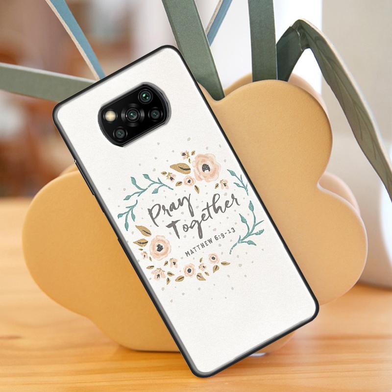 Цитаты из библейских стихов для POCO X3 GT F1 F2 F3 M3 M4 X3 Pro, чехол для телефона Xiaomi Mi 11T Pro 10T 11 Lite, чехол