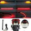 Flexible 48 LED Motorcycle Light Bar Strip Tail Turn Signal Tail Rear Brake Stop Bulb Lamp Brake Light SMD Dual Color