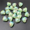 10pcs UV Plated Color Love Heart Transparent Core Beads Fashion Pendant Handmade Accessories DIY Hairpin Necklace Bracelet Material