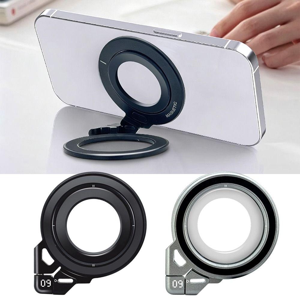 Adjustable Dual Magnetic Phone Holder Foldable Magnetic Stand Desktop Stand for Laptop Attachment