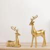 Decorative Reindeer Figurine Elk Statue for Home Office Bookshelf