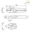 VESSEL Air Nipper Compatible Straight Blade for NW30AJ Blade, Models GT-NWR30/GT-NWS30, Resin,
