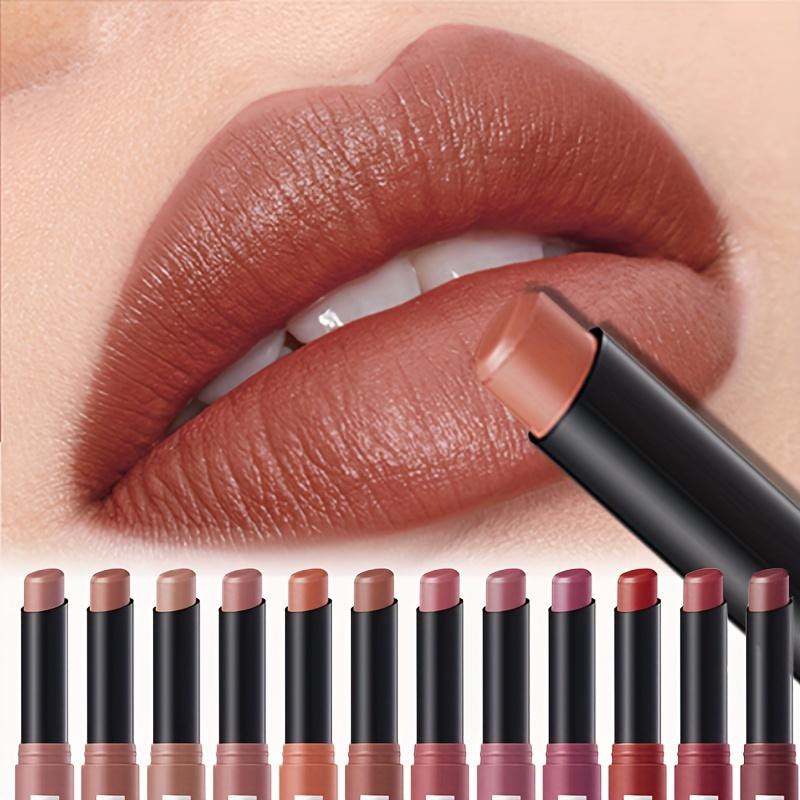 New Rotating Velvet Matte Lipstick Long Lasting Waterproof Lipstick Non-Stick Cup Lip Stain Tint Cosmetics Pencil Liner Makeup
