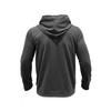 Fall Spring Men Top Drawstring Chest Pockets Buttoned Hooded Long Sleeves Pure Color Elastic