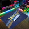 Leeds Rhinos Design Crystal Velvet Carpet Cozy Non?Slip Printed Rug For Bedroom Living Room Entrance
