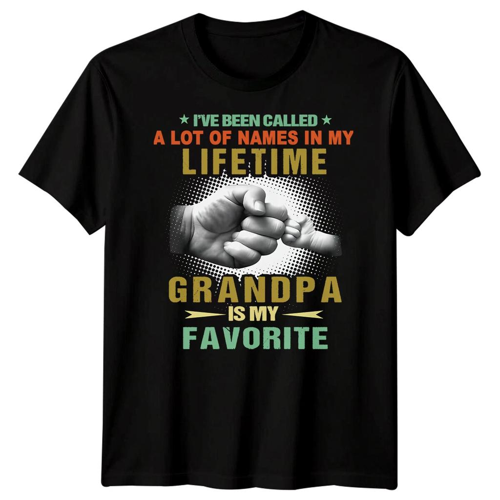 Mens Grandpa Hand Funny Fathers Day T-Shirt Tee Best Dad Ever Papa Life Daddy#FD